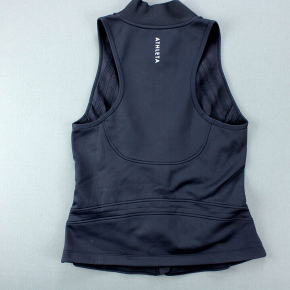 Athleta Vest Womens Small Black Zip Front Athletic Top - Picture 5 of 8